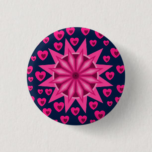 LOVE HEART VALENTINE BIRTHDAY GIFT BUTTON