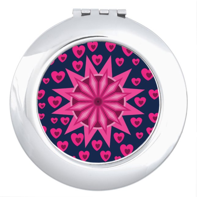 LOVE HEART VALENTINE BIRTHDAY GIFT  COMPACT MIRROR (Front)