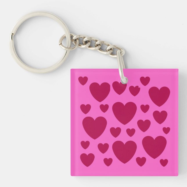 LOVE HEART VALENTINE GIFT GIRLFRIEND, WIFE, FRIEND KEYCHAIN (Front)