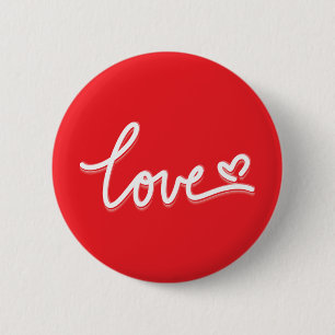 Love Heart Valentines Button