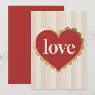 Love Heart Valentine's  Day  Card