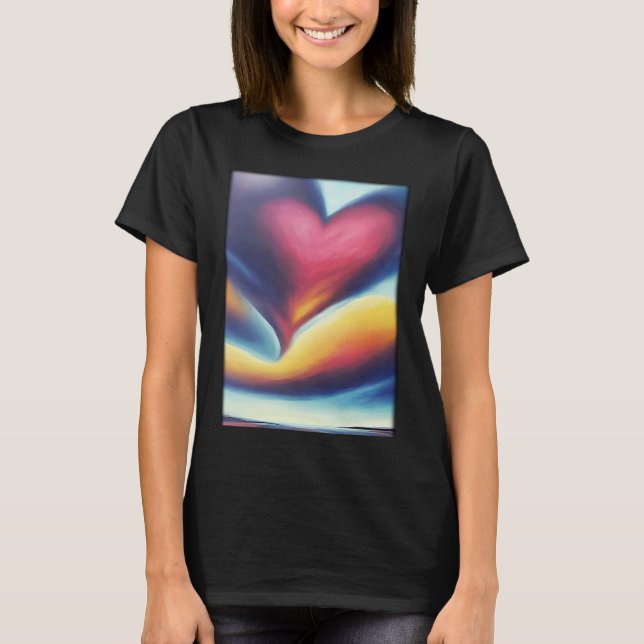 Love Heart Valentine's Day Couple Romantic T-Shirt (Front)