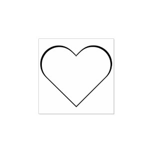 Love Heart Valentines Day DIY Art Craft Maple Wood Rubber Stamp