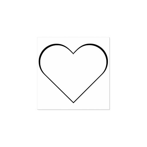 Love Heart Valentines Day DIY Art Craft Maple Wood Rubber Stamp