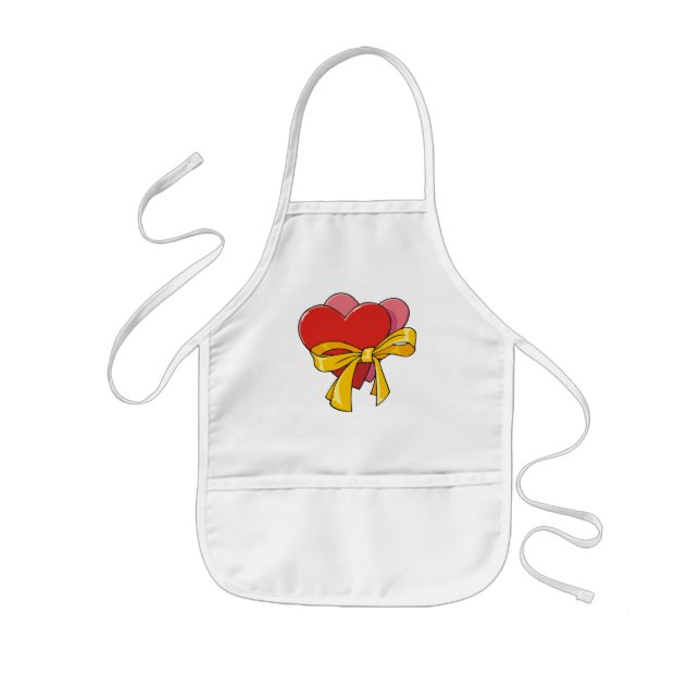 Love Heart Valentines Day Kids' Apron (Front)