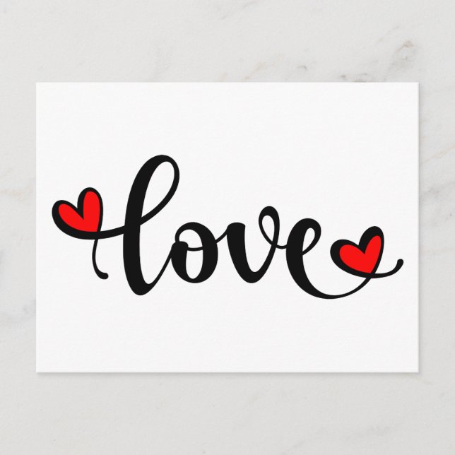 Love Heart Valentine's Day  Postcard (Front)