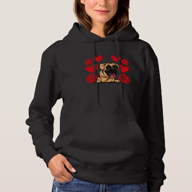 Love Heart Valentine's Day Roses Boxer Boys Kids Hoodie (Front)