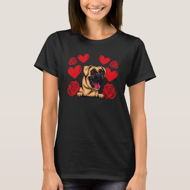 Love Heart Valentine's Day Roses Boxer Boys Kids   T-Shirt (Front)