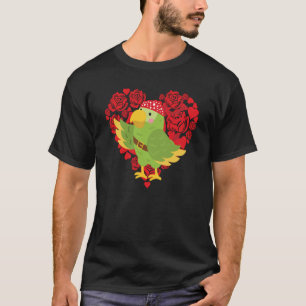 Love Heart Valentine's Day Roses Parrot Boys Kids T-Shirt