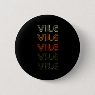 Love Heart Vile Tee Nge Vintage Style Black Vile  Button