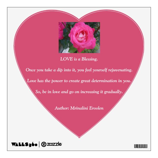'Love' Heart Wall Decal (Front)