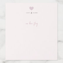 Love Heart Wedding Envelope Liner in Soft Pink