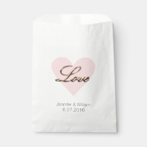 Love Heart Wedding Favor Bag