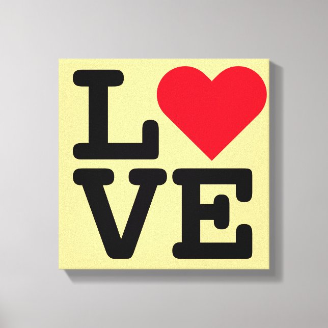 Love Heart Wedding Newlywed Home Room Decor Canvas (Front)