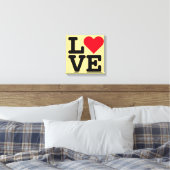 Love Heart Wedding Newlywed Home Room Decor Canvas (Insitu(Bedroom))