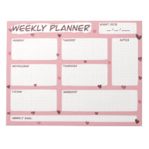 Love Heart Weekly Planner 