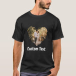 Love Heart With Custom Photo and Text T-Shirt<br><div class="desc">Custom Photo Shirt,  Custom Text Shirts,  Custom Photo and Text Shirt,  Custom Shirts,  Personalized Shirt,  Custom Name Shirt</div>