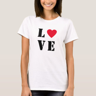 Love Heart Women's Basic T-Shirt