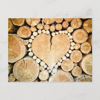 Love  Heart  Wood Mosaic Postcard by storechichi at Zazzle