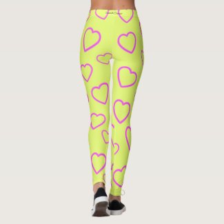 Love Heart Yellow Pink