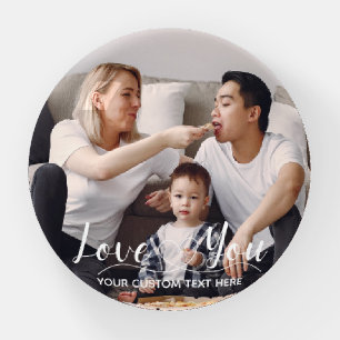 Love heart you Photo template elegant Paperweight