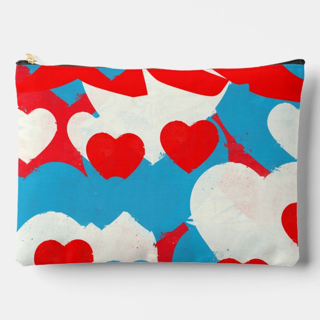Love Hearts Accessory Pouch (Front)