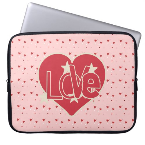 Love Hearts and Stars Laptop Sleeve