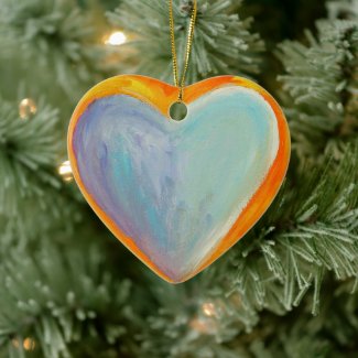 Love Hearts Art Custom Holiday Gift Ornaments