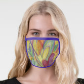 Love Hearts Art Inspirational Custom Face Mask (Worn Her)