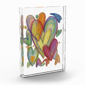 Love Hearts Art Inspirational Paperweight Award