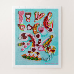 Love hearts art jigsaw puzzle
