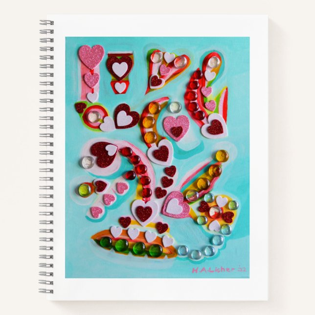 Love hearts art notebook (Front)
