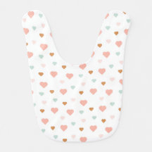 Love hearts baby girl pink pattern