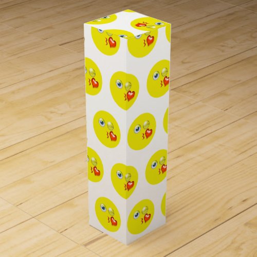 Love Hearts Blow Kiss Emoji Wine Box