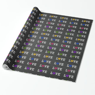 Love Hearts Chalkboard Wrapping Paper