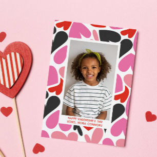 LOVE HEARTS COLLAGE PHOTO CLASSROOM VALENTINES NOTE CARD
