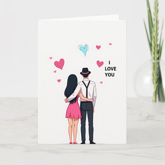 Love Hearts Couple Card (Front)