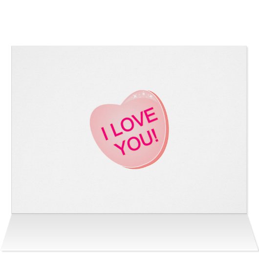 Love Hearts Greeting Card (Inside Horizontal (Top))