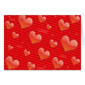 Love Hearts Greeting Card (Front Horizontal)