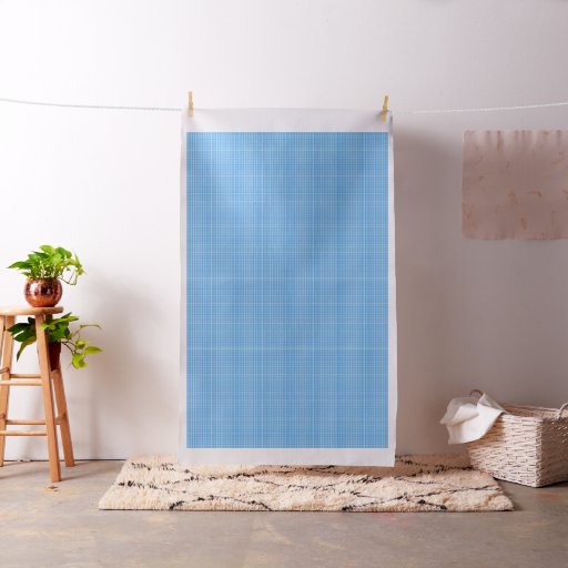 Love Hearts Grid Pattern Classic Blue Through Aqua Fabric