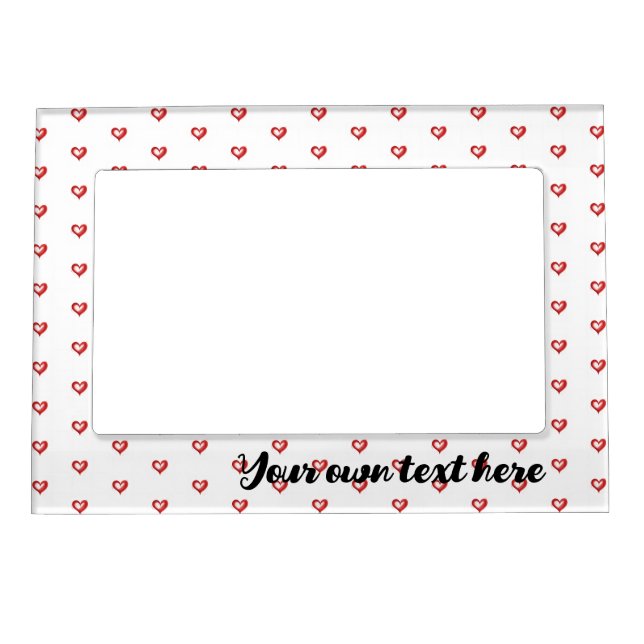 Love, Hearts, I Love You, Gift, Add Your Own Text, Magnetic Frame (Front)