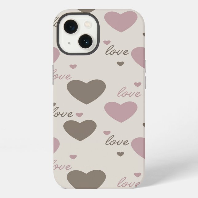 Love Hearts Iphone Case (Back)