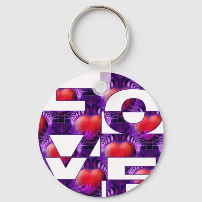 LOVE hearts Keychain (Front)