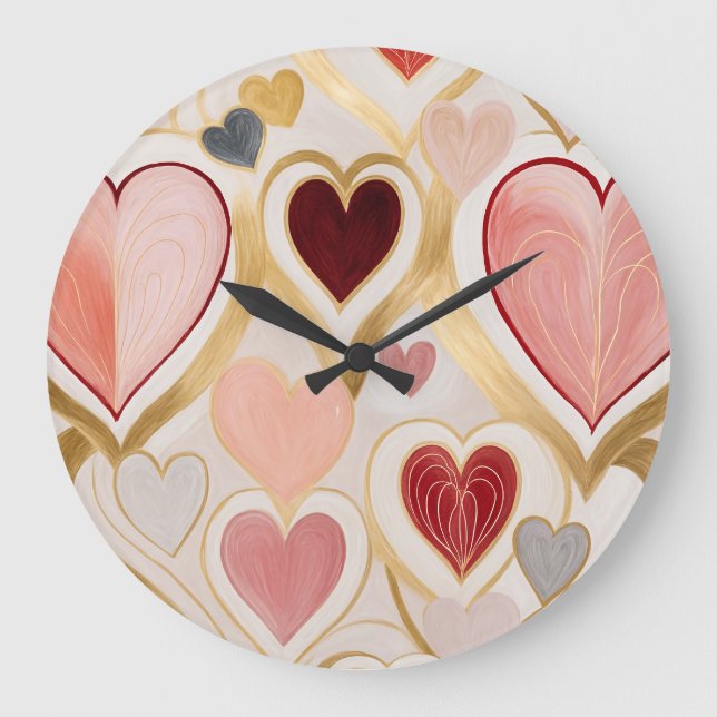 Love Hearts Large Clock (Front)