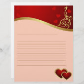 Love Hearts Lined Letterhead (Front/Back)
