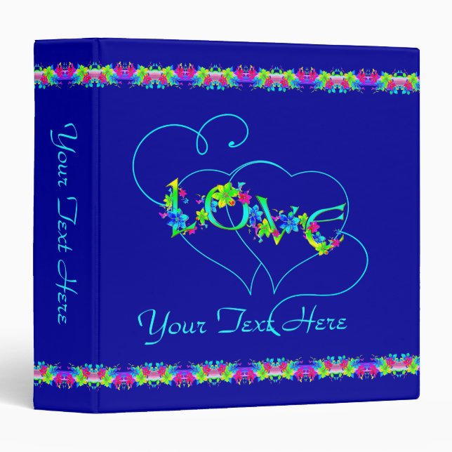 Love Hearts Memories Custom 1.5 inch Avery 3 Ring Binder (Front/Spine)
