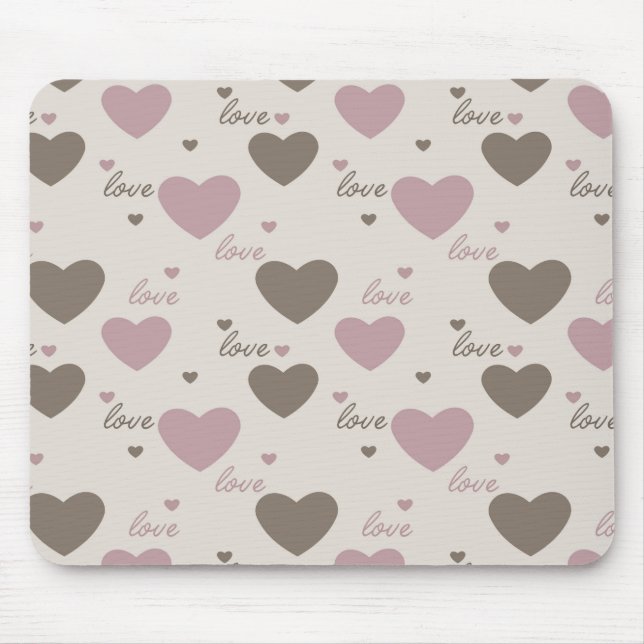 Love Hearts Mouse Pad (Front)