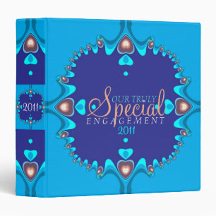 Love Hearts on Blues Engagement all occassion Binder