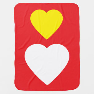 Love Hearts on Bright Red Classical Unique Simple Baby Blanket