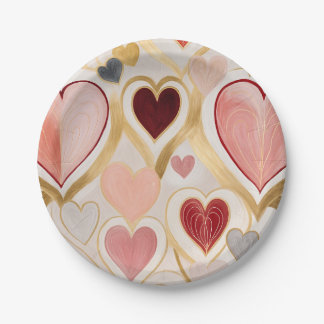 Love Hearts Paper Plates